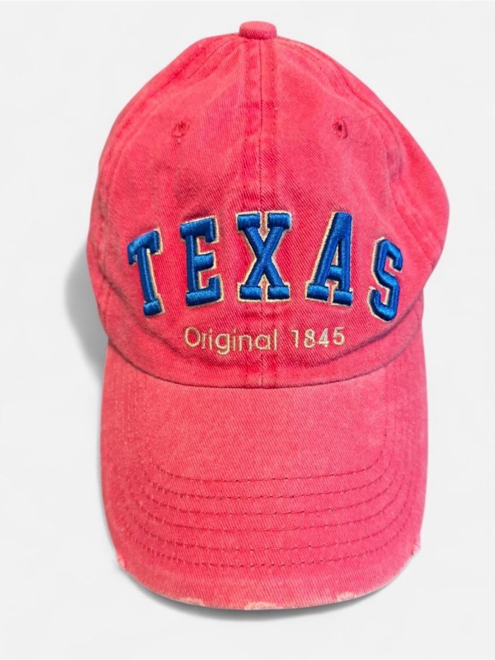 Robin Ruth Pink Cap with Blue TEXAS Embroidery